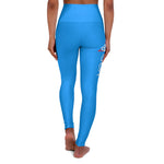 Blue High Waisted Yoga Leggings