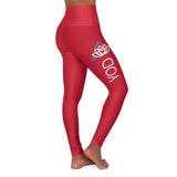 Red High Waisted Yoga Leggings